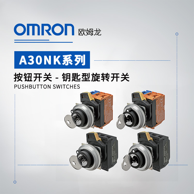 OMRON 欧姆龙 钥匙型旋转开关 A30NK-2ML-01BA-P100