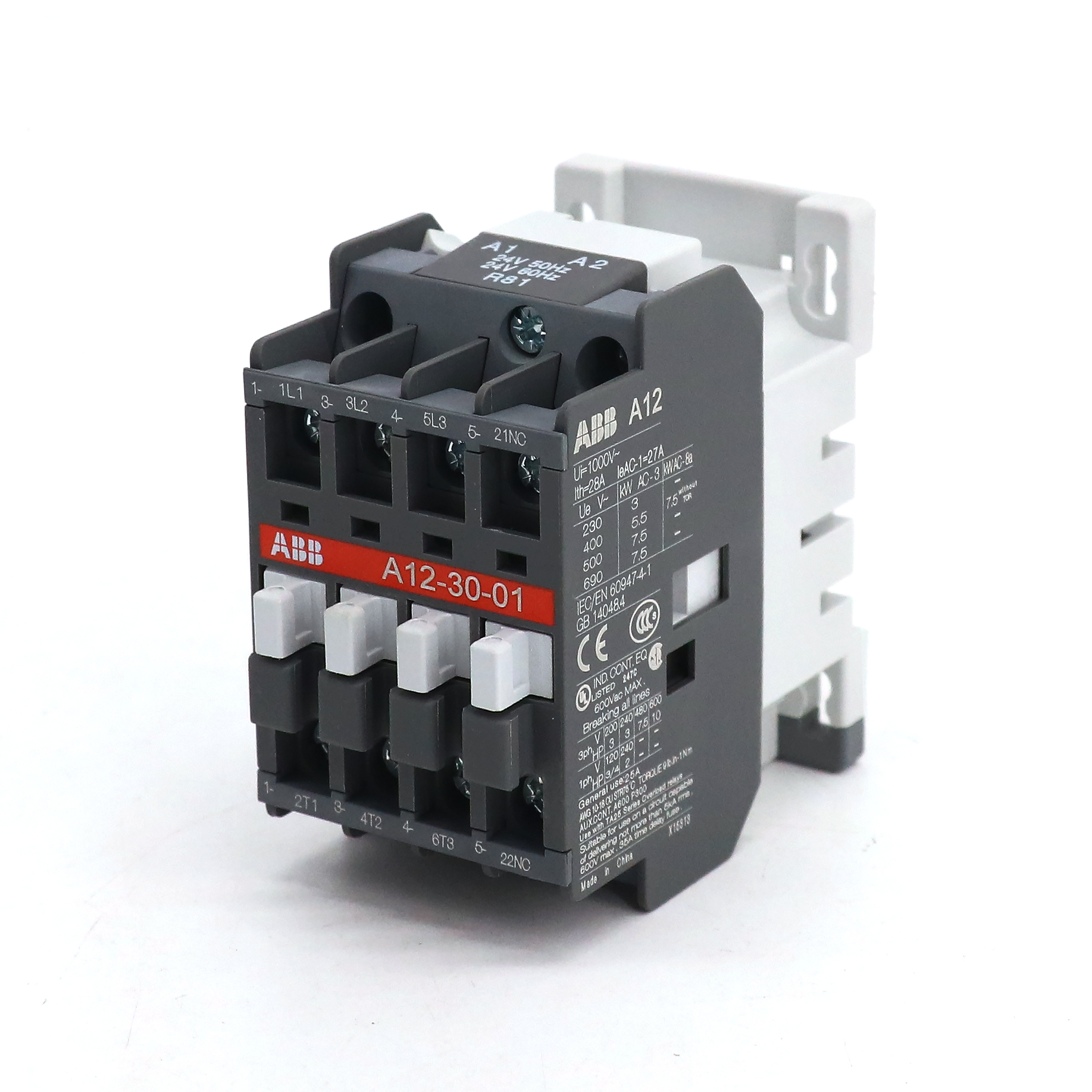 ABB A系列接触器 A12-30-01*48V 50/60HZ