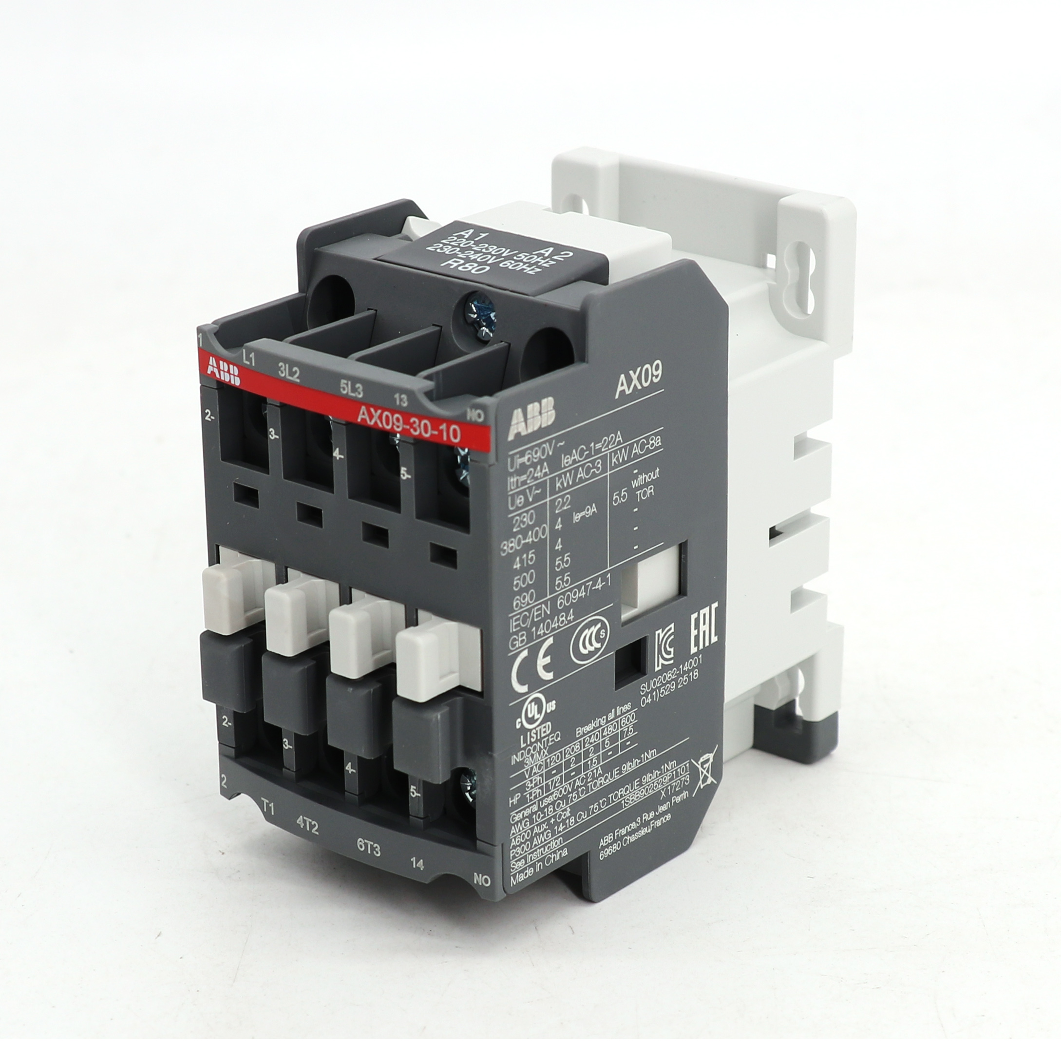 ABB 交流接触器 AX09-30-10-36*190V-50Hz/220V60Hz