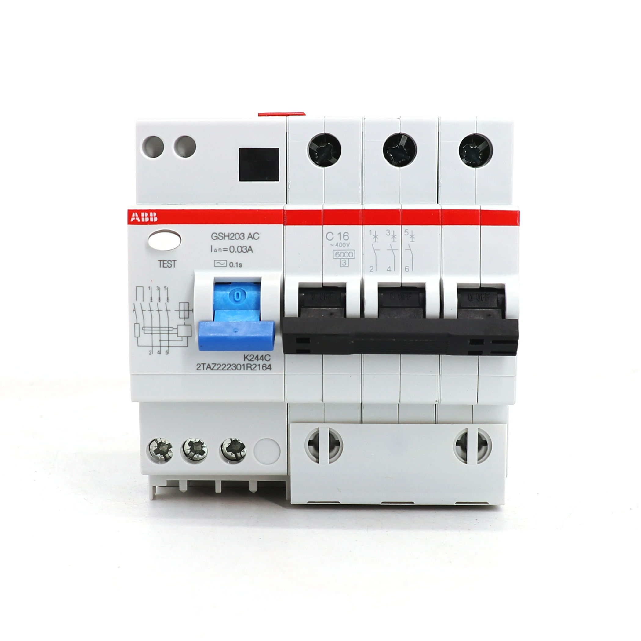 ABB GSH200剩余电流动作断路器GSH202 A-C6/0.03 AP-R