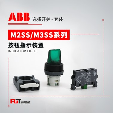ABB M3SS系列三位置选择开关套装(带灯) M3SS1-42Y-20