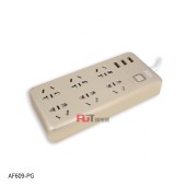 ABB 插排 三位带3USB（3A输出）带总控带灯10A AF607-PG