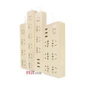 ABB 插排 三位带3USB（3A输出）带总控带灯10A AF607-PG