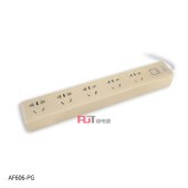 ABB 插排 三位带3USB（3A输出）带总控带灯10A AF607-PG
